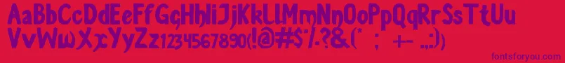 LevantateYAndate Font – Purple Fonts on Red Background
