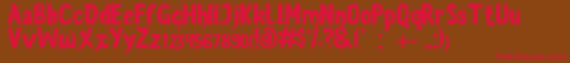 LevantateYAndate Font – Red Fonts on Brown Background
