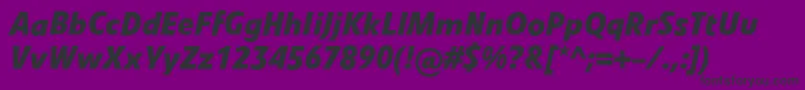 LinotypevetoBolditalic Font – Black Fonts on Purple Background