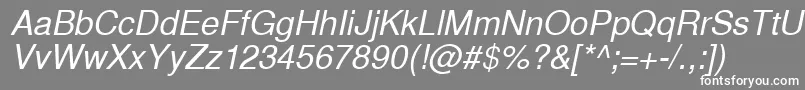 InuktitutsskItalic Font – White Fonts on Gray Background