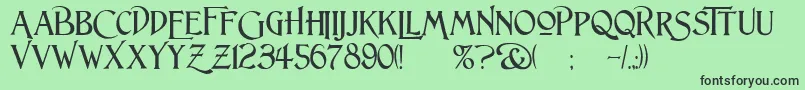 LightfootP Font – Black Fonts on Green Background
