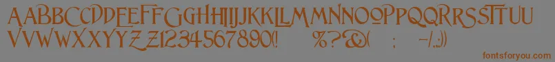 LightfootP Font – Brown Fonts on Gray Background