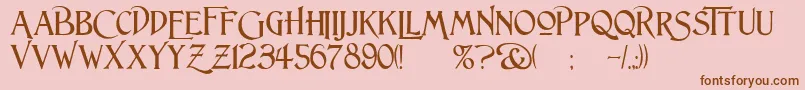 LightfootP Font – Brown Fonts on Pink Background