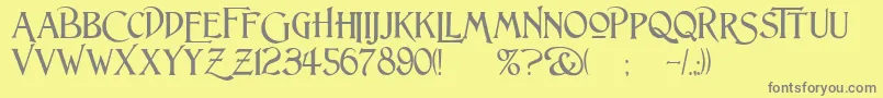 LightfootP Font – Gray Fonts on Yellow Background