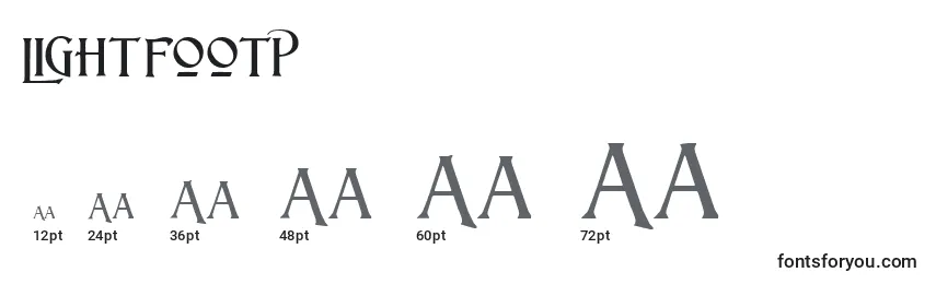 LightfootP Font Sizes