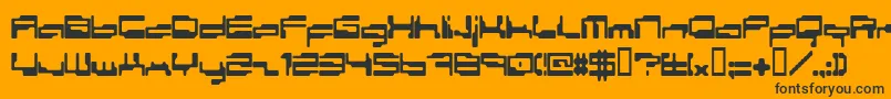 PersonalComputer Font – Black Fonts on Orange Background