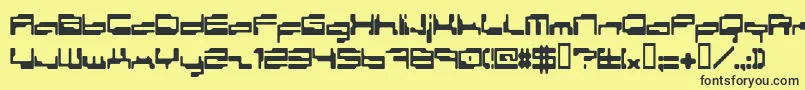 PersonalComputer Font – Black Fonts on Yellow Background