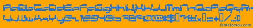PersonalComputer Font – Blue Fonts on Orange Background