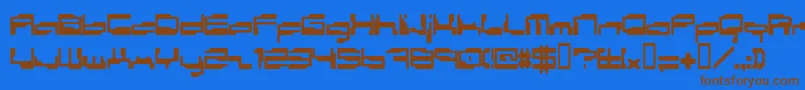 PersonalComputer Font – Brown Fonts on Blue Background