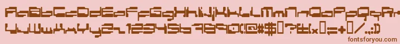 PersonalComputer Font – Brown Fonts on Pink Background