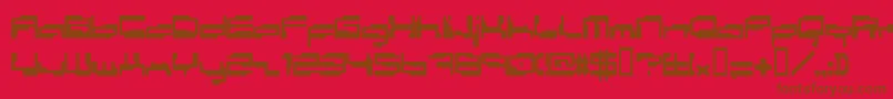 PersonalComputer Font – Brown Fonts on Red Background