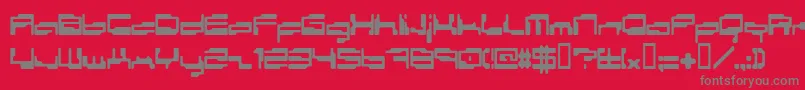 PersonalComputer Font – Gray Fonts on Red Background