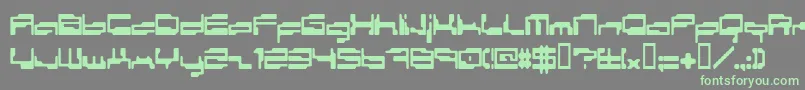 PersonalComputer Font – Green Fonts on Gray Background
