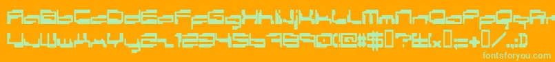 PersonalComputer Font – Green Fonts on Orange Background