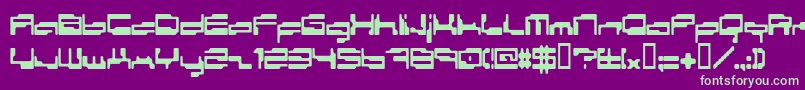 PersonalComputer Font – Green Fonts on Purple Background