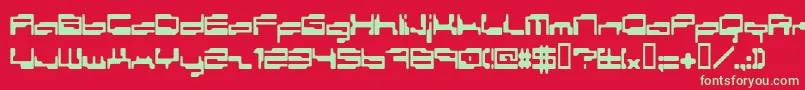 PersonalComputer Font – Green Fonts on Red Background