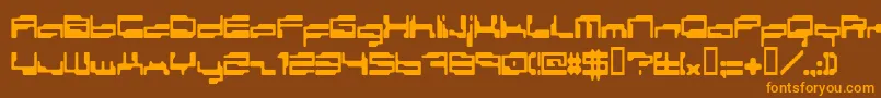 PersonalComputer Font – Orange Fonts on Brown Background