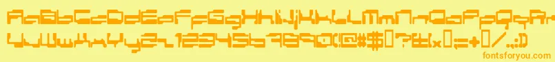 PersonalComputer Font – Orange Fonts on Yellow Background