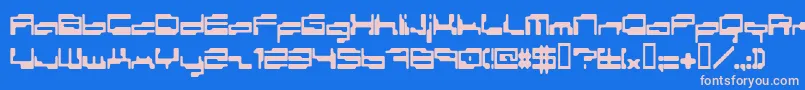 PersonalComputer Font – Pink Fonts on Blue Background