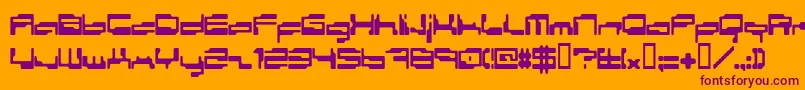 PersonalComputer Font – Purple Fonts on Orange Background