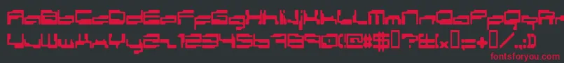 PersonalComputer Font – Red Fonts on Black Background