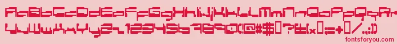 PersonalComputer Font – Red Fonts on Pink Background