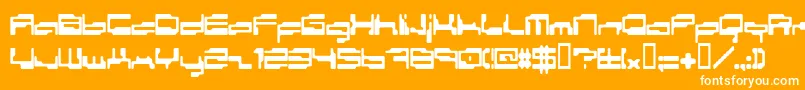 PersonalComputer Font – White Fonts on Orange Background