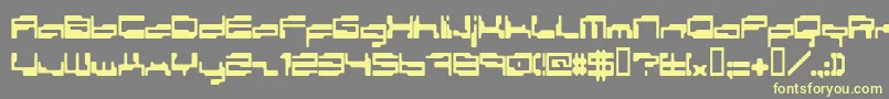 PersonalComputer Font – Yellow Fonts on Gray Background