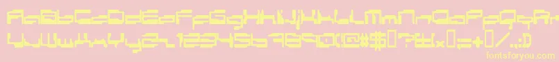 PersonalComputer Font – Yellow Fonts on Pink Background