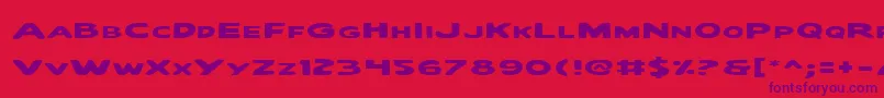 Quarte Font – Purple Fonts on Red Background