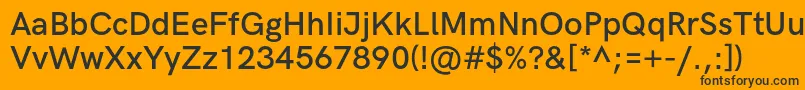 Шрифт HkgroteskSemiboldlegacy – чёрные шрифты на оранжевом фоне