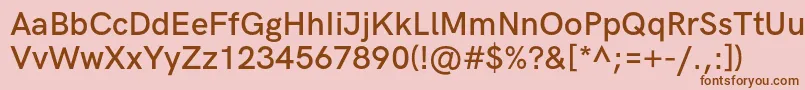 Шрифт HkgroteskSemiboldlegacy – коричневые шрифты на розовом фоне