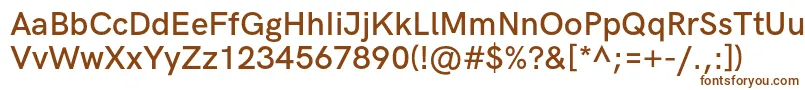 HkgroteskSemiboldlegacy Font – Brown Fonts on White Background
