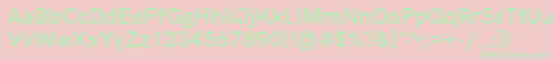 Шрифт HkgroteskSemiboldlegacy – зелёные шрифты на розовом фоне