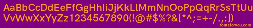 HkgroteskSemiboldlegacy Font – Orange Fonts on Purple Background