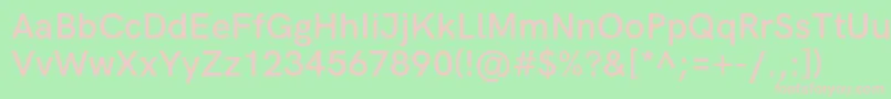 HkgroteskSemiboldlegacy Font – Pink Fonts on Green Background