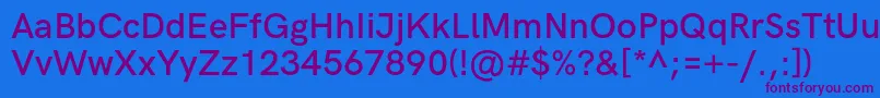 HkgroteskSemiboldlegacy Font – Purple Fonts on Blue Background