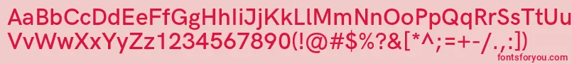 HkgroteskSemiboldlegacy Font – Red Fonts on Pink Background