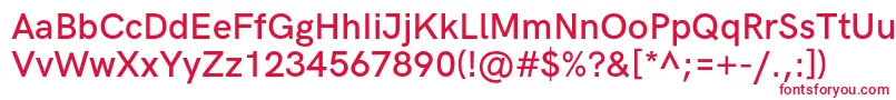 HkgroteskSemiboldlegacy-Schriftart – Rote Schriften auf weißem Hintergrund