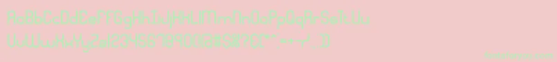 フォントQuadraticBrk – ピンクの背景に緑の文字