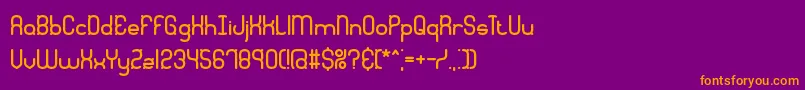 QuadraticBrk Font – Orange Fonts on Purple Background