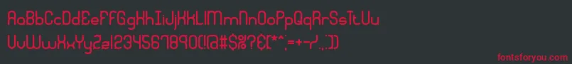 QuadraticBrk Font – Red Fonts on Black Background