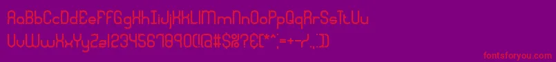 QuadraticBrk-Schriftart – Rote Schriften auf violettem Hintergrund