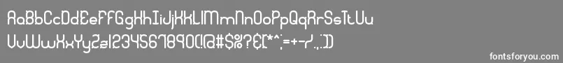 フォントQuadraticBrk – 灰色の背景に白い文字