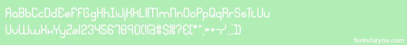 フォントQuadraticBrk – 緑の背景に白い文字