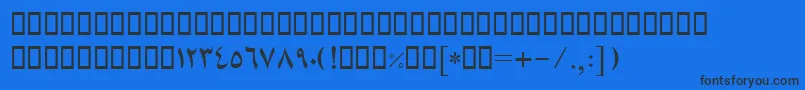 BFantezy Font – Black Fonts on Blue Background