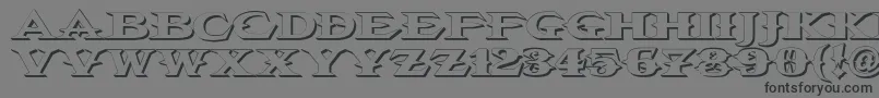 Vtcbelialsblade3D-Schriftart – Schwarze Schriften auf grauem Hintergrund