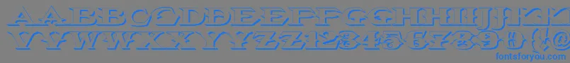 Vtcbelialsblade3D Font – Blue Fonts on Gray Background