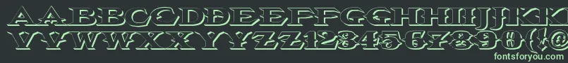 Vtcbelialsblade3D Font – Green Fonts on Black Background