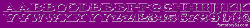 Vtcbelialsblade3D Font – Green Fonts on Purple Background